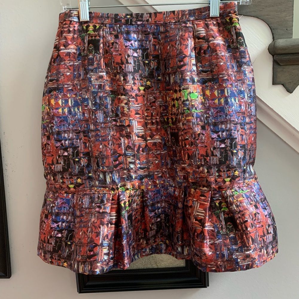 3.1 Phillip Lim Silk Multi Print Flounce Skirt 2